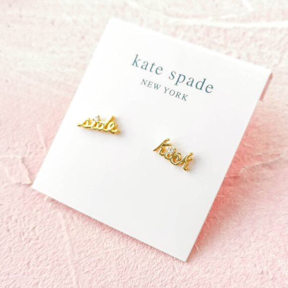 Kate Spade Jewelry - Kate Spade Say Yes Sidekick Gold Stud Earrings